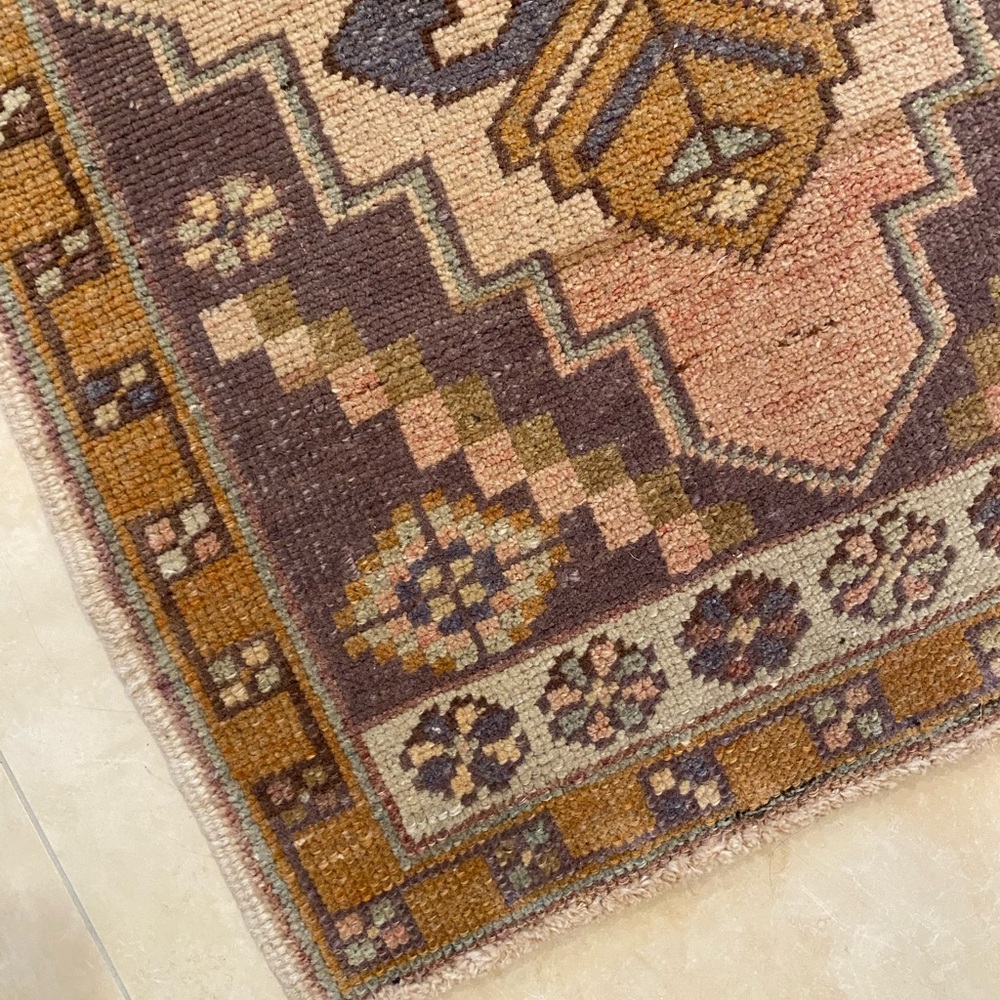 Vintage Geometric Patterned Rug